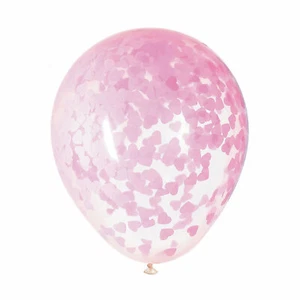 Pink Confetti 16" Latex Balloons, Baby, Party Supplies, 5 Pieces - Picture 1 of 1