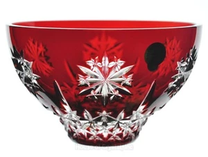 Waterford Rubí Rojo Nieve Cristales Estuche Corte a Transparente Cuenco 6" Nuevo Firmado Sin Caja - Imagen 1 de 4