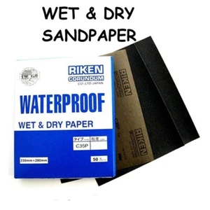 SANDPAPER WET AND DRY 60 - 2000 GRIT RIKEN SUPERIOR QUALITY SANDING SHEETS - Picture 1 of 1