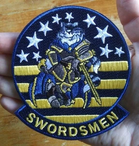 US Miltary VF-32 SWORDSMEN TOMCAT F-14 TOMCAT FIGHTER SQN NAVY Iron On Patch - Picture 1 of 5