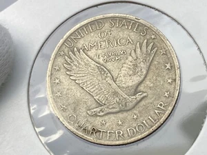 United States 25 cents 1923 AU-XF, dark deposits, standing liberty quarter KM145 - Picture 1 of 11