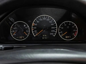 For Mercedes W210 97-00 Polished Aluminium dash Dial Surrounds Speedo Rings - Imagen 1 de 8