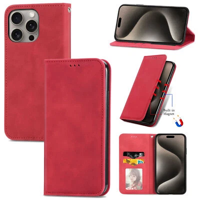 Skin Red Wallet Phone Case For iPhone Huawei Samsung TCL Honor ZTE Sony Moto 1+ - Image 1 of 4