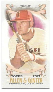 Allen & Ginter Mike Trout 2021 Mini A & G Logo Back - Los Angeles Angels - # 32 - Imagen 1 de 1
