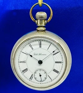 🔥Seth Thomas 1889 18 size COIN EDGE BEZEL G 58 M 5 MINTY RN DIAL Pocket Watch🔥 - Picture 1 of 9