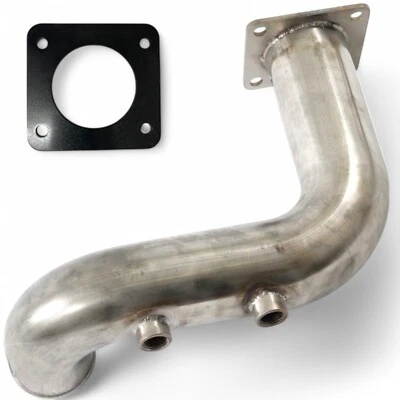 Lower Coolant Tube Fits Kenworth W900 Stainless Steel Cat C15 K181-5141 & Gasket - Image 1 of 4