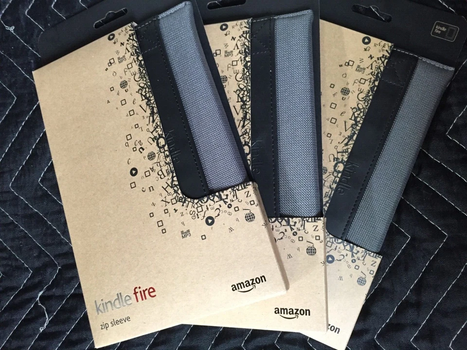 Lot 3 - Genuine Amazon Zip Sleeve for Kindle Fire Cover Case - Image 1 of 2