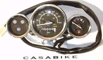 Roller Tacho Komplett 50 ccm Tachometer Tachoeinheit Cockpit Motorroller Retro - Bild 1 von 4