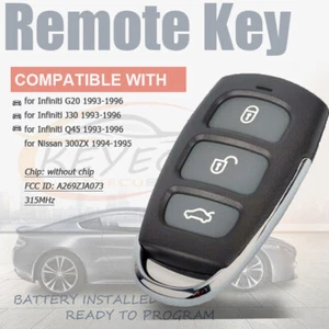 for Nissan 300ZX Infiniti G20 J30 Q45 300ZX Upgraded Remote Key Fob A269ZJA073 - Picture 1 of 7