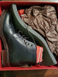 Carmina Shoemaker NWB Steinbeck Boots Size 10 US Midnight Blue Calfskin - Picture 1 of 4
