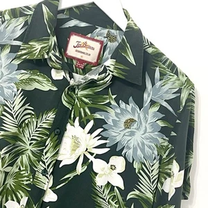 Joe Browns Shirt Size M Medium Sleeve Mens Short Sleeve Green Blue White Floral - Picture 1 of 11
