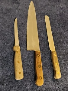 Chicago Cutlery Wood Handle Knives 62S, 44S, & BT7 - Picture 1 of 8
