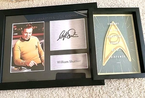 William Shatner Pre Printed Autograph A4 Kirk Photo & 2021 Hallmark Spock Quote - Bild 1 von 8