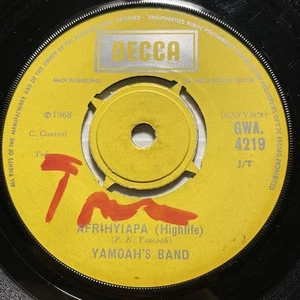 YAMOAH'S BAND Ghana African 45 Decca #4219 Afrihyiapa b/w Kumasi Nyonko - Picture 1 of 2
