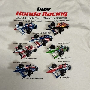New Vintage 2004 Indy Honda Racing Manufacturer’s Tshirt XL White Andretti Rahal - Picture 1 of 7