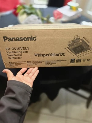 Panasonic WhisperValue FV-0510VSL1 Exhaust Bath Fan 50/80/100 CFM - New in Box - Image 1 of 2