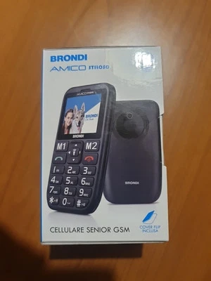BRONDI AMICO STILOSO TELEFONO CELLULARE SENIOR DISPLAY 2.4" DUAL SIM NERO - Immagine 1 di 2