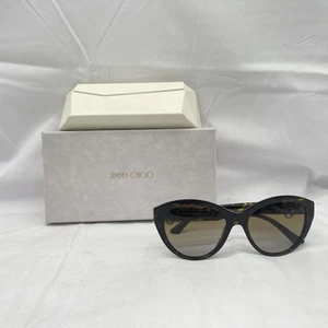 Jimmy Choo Large Round Phantos Gradient Lens Polarized Sunglasses JC5007 Havana - Picture 1 of 19
