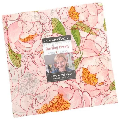 Darling Peony Moda Layer Cake 42 100% Cotton 10-inch Precut Quilt Squares - Image 1 of 4