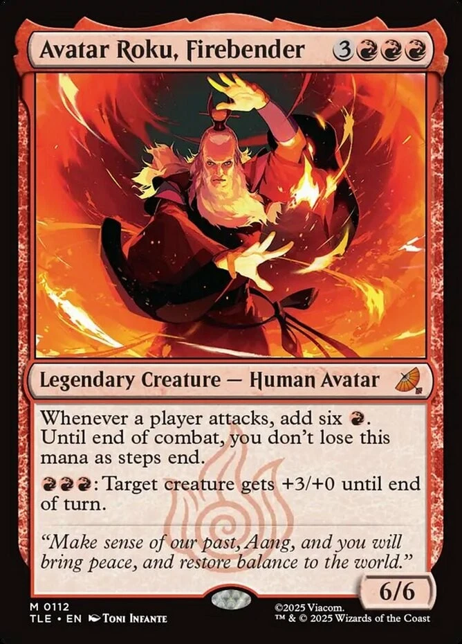 1 x Avatar Roku, Firebender - Avatar: The Last Airbender: Eternal-Legal - NM-Min - Image 1 of 1