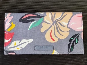Cubierta de chequera Vera Bradley Coastal Paradise pájaro tropical floral tela de algodón - Imagen 1 de 6