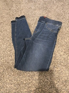 Spanx Distressed Ankle Skinny Pull On Jeans dunkelblau S - Bild 1 von 5