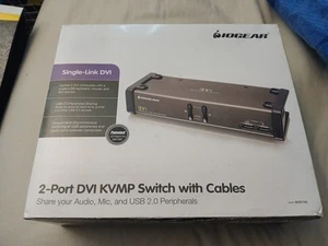 IOGEAR GCS1102 2-Port DVI KVM Switch with Cables Single-Link DVI (Brand New) - Photo 1/4