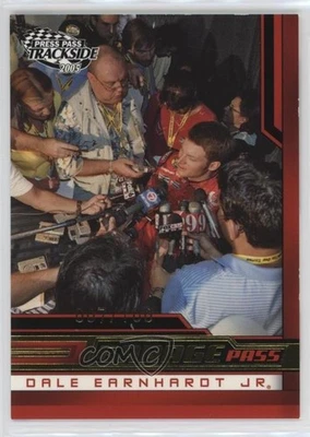 2005 Press Pass Trackside Garage Pass Golden /100 Dale Earnhardt Jr #G82 HOF - Image 1 of 2