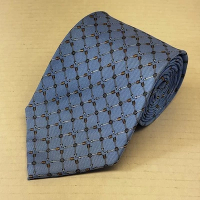 Corbata de seda Peter Blair azul claro Virginia Museo de Bellas Artes hecha en EE. UU. Foto 1 de 4