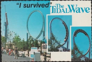 The Tidal Wave World's Tallest Coaster Great America ca. Continental Postkarte - Bild 1 von 2