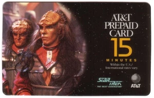 Star Trek: 15m The Next Generation: Male & Female Klingons SPECIMEN Phone Card - Picture 1 of 1