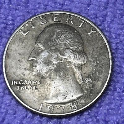 1978 Washington Quarter Improperly Annealed BLACKIE Error Coin  - Image 1 of 4