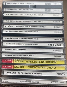 CD LOT BEETHOVEN DVORAK J.S. BACH HANDEL MOZART COPLAND RODRIGO - Picture 1 of 5