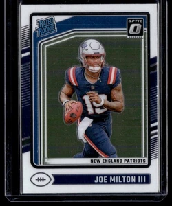 JOE MILTON III 2024 DONRUSS OPTIC RATED ROOKIE RC NEW ENGLAND PATRIOTS #255 - Picture 1 of 2