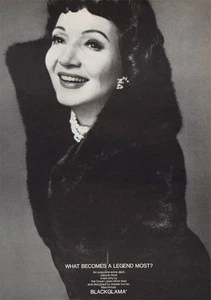 1971 Blackglama: Claudette Colbert Vintage Print Ad - Picture 1 of 1