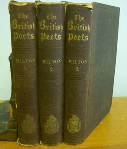 Poetical Works of JOHN MILTON, 3 Volumes 1856 - Picture 1 of 2