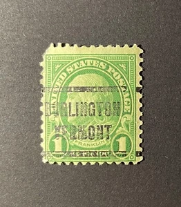 Burlington, Vermont Precancelado - 1 centavo Franklin - EE. UU. #632 - OG - delgado - VT - Imagen 1 de 2