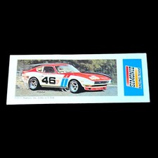 1973 NABISCO SUGAR DADDY SPEEDWAY CARD #10 SIMONIZ RACING BRE DATSUN 510 VINTAGE