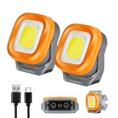2PCS Rechargeable LED Work Light Magnetic 1000LM Super Bright Cordless Worklight - Image 1 of 4