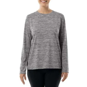 Athletic Works Women's Heather Gray Core Active Long Sleeve T-Shirt NEW - Picture 1 of 5