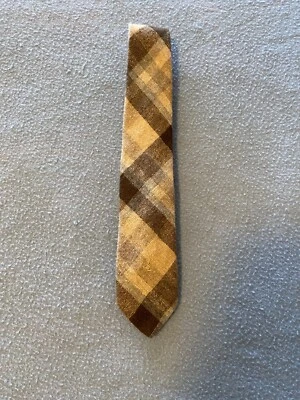 Corbata de lana vintage Yves Saint Laurent tartán a cuadros brezo niebla hecha en Italia / EE. UU. Foto 1 de 4