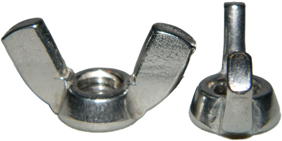 FASTENERE 1/4-20 Wing Nuts Stainless Steel Grade 18-8 Quantity 50