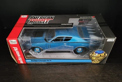 1971 Dodge Charger R/T BLUE AUTO WORLD 1:18 Scale Die Cast MIB NEW - Image 1 of 4