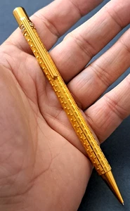 Cartier Trinity Ballpoint Pen Gold Wavy Stripe Office Desk Collectible Vtg `90s - Picture 1 of 15