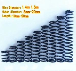 10 Stück Druckfeder Druckfeder Stahldraht Durchmesser 1,4 mm 1,5 mm lang 10-50 mm - Bild 1 von 5