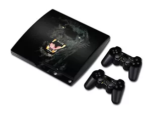 PS3 PLAYSTATION 3 Slim Skin Design Foils Sticker Screen Protector Set - Panther - Picture 1 of 1