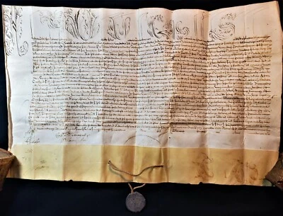 POPE ALEXANDER VII PAPAL BULL WITH LEAD SEAL (Fabio Chigi Papst Bulle) - 1658 - Image 1 of 4