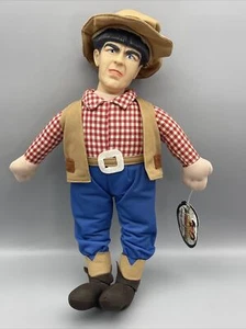 Vintage 2002 The Three Stooges Doll MOE the Rancher Has TAG Country Plaid 16" - Picture 1 of 6