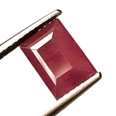 3.15 CTS RUBY FACETED BAGUETTE CUT UNHEATED NATURAL GENUINE GEMSTONE 6.2X8.8 MM - Image 1 of 4