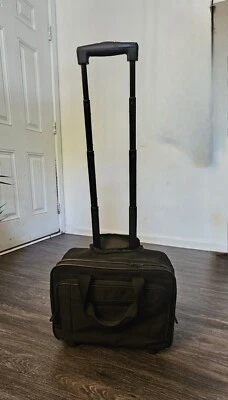 Hartmann Black Nylon 16" Wheeled Carry On Rolling Business Briefcase. - Image 1 of 4